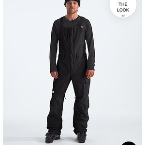 North Face Men's Freedom Ski Bib in Asphalt Gray